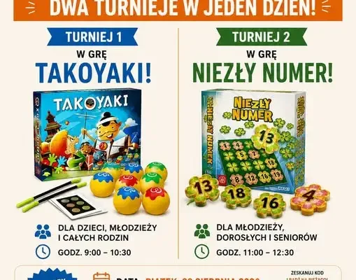 Turnieje planszówkowe w Działoszycach – zapisy trwają!
