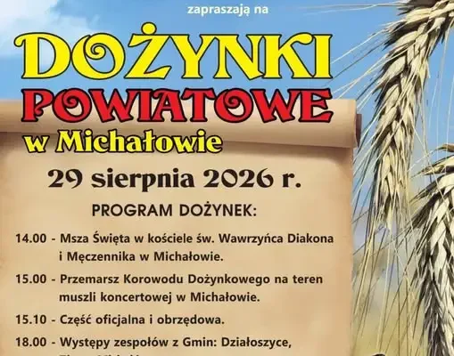 Dożynki Powiatowe w Michałowie już w najbliższą sobotę – sprawdź program