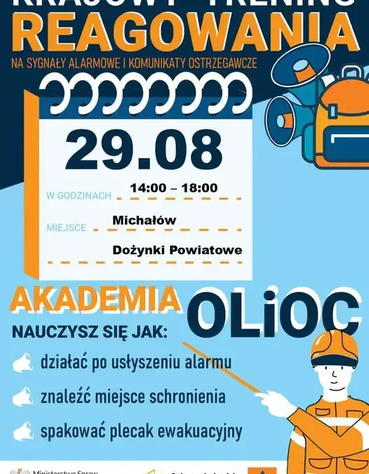Krajowy Trening Reagowania już 29 sierpnia – sprawdź, jak przygotować się na zagrożenia