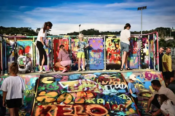 Ruch, muzyka i sztuka ulicy ożywiły skatepark MOSiR w Pińczowie
