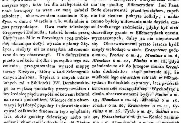 Astronomiczna ciekawostka z Sancygniowa: zaćmienie Księżyca obserwowane w 1811 roku
