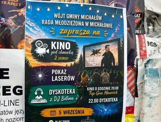 Kino pod chmurką w Michałowie – plakaty już wiszą, zapraszamy 5 września