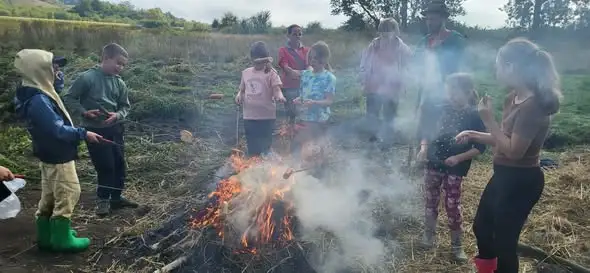 Wykopki klasy 2b w gospodarstwie Państwa Romaniec