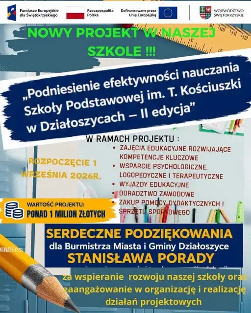 Działoszyce: ostatnie dni na zgłoszenie do projektu edukacyjnego dla uczniów