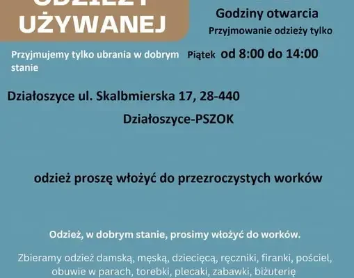 Działoszyce: rusza zbiórka odzieży używanej. Pomóż dzieciom i daj rzeczom drugie życie