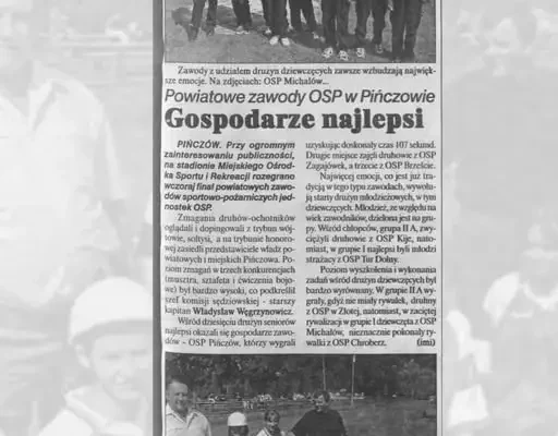 Archiwalne znalezisko: sukces OSP Kije na zawodach w Pińczowie w 1999 roku
