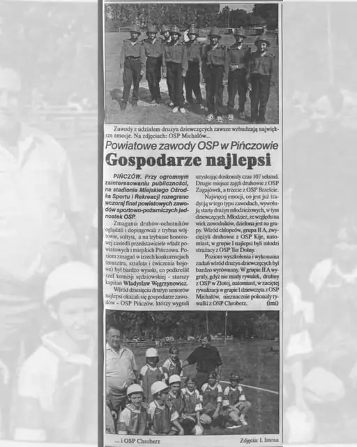 Archiwalne znalezisko: sukces OSP Kije na zawodach w Pińczowie w 1999 roku