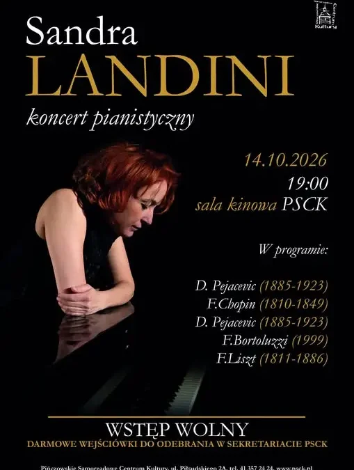 Koncert Sandry Landini w Pińczowie – w najbliższą środę