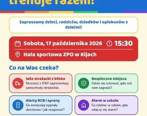 Krajowy Trening Rodzinny w Kijach – bezpieczeństwo w praktyce już w sobotę