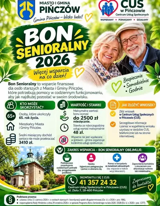Gmina Pińczów dołącza do programu „Bon Senioralny” – wsparcie dla seniorów