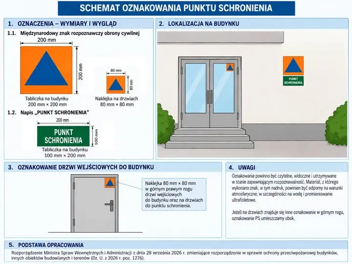 Nowe zasady oznakowania punktów schronienia – co muszą wiedzieć właściciele budynków