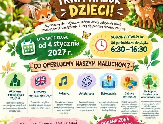 Leśny Gaj w Kijewie Królewskim: nowy klub dla dzieci od stycznia 2027