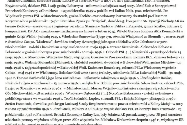 Miechów: UB bezkarnie siało terror. Nowe fakty o zbrodniach sprzed lat