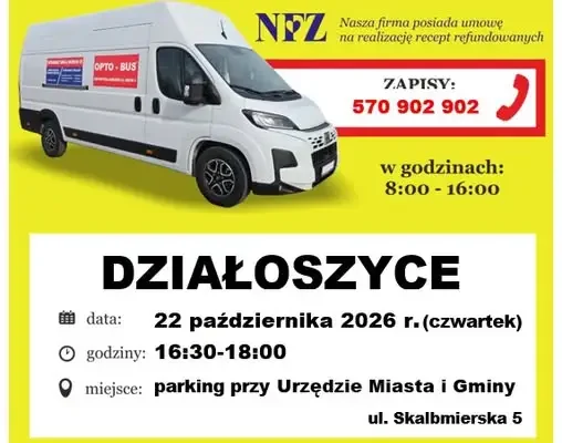 Bezpłatne badanie wzroku w Działoszycach – optobus już 22 października