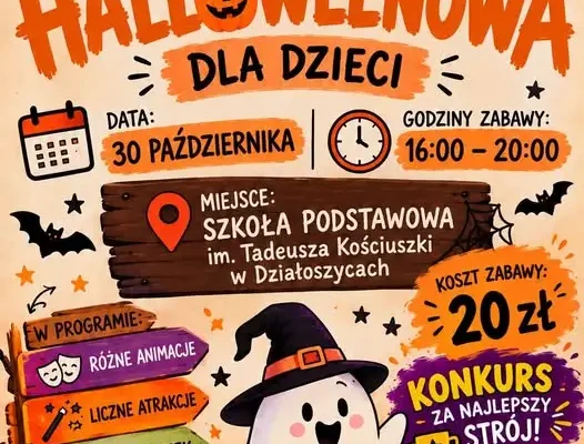 Halloweenowa zabawa dla dzieci w Działoszycach – zapisy trwają