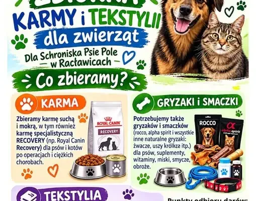 Michałów łączy siły dla zwierząt ze schroniska w Racławicach – trwa zbiórka darów